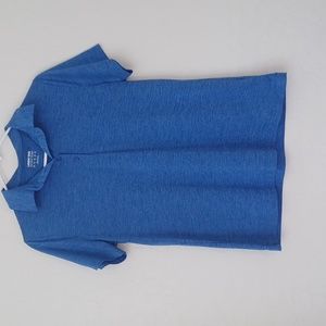 Lands' End Moisture-Wicking Lightweight Blue Polo TShirt Womans Size Small